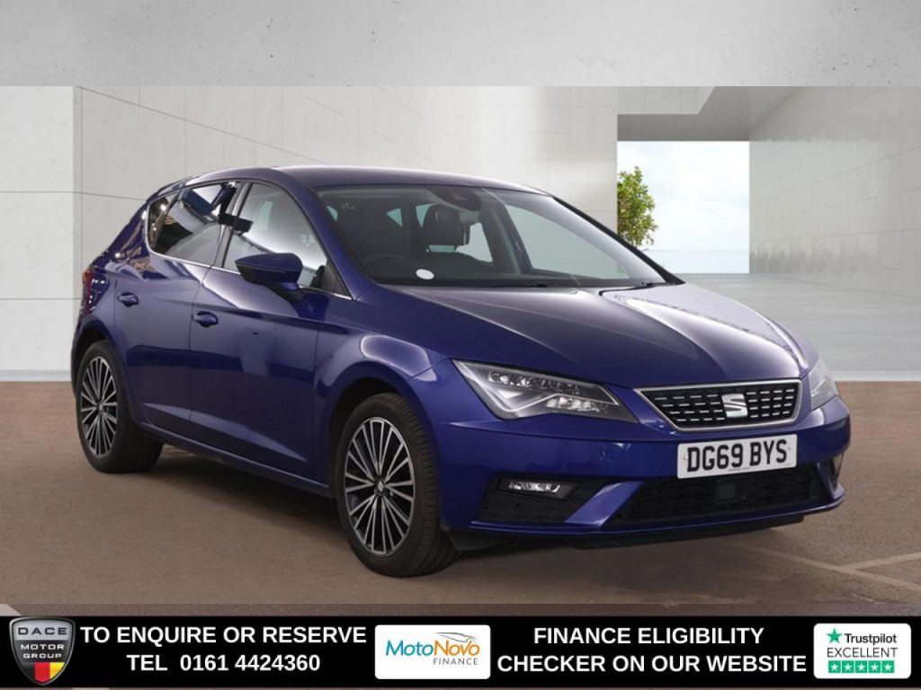 Used 2019 BLUE SEAT LEON Hatchback 1.5 TSI EVO XCELLENCE Lux Hatchback 5dr Petrol Manual Euro 6 (s/s) (150 ps) (reg. 2019-09-02) for sale in Altrincham