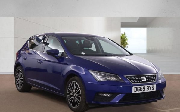 Used 2019 BLUE SEAT LEON Hatchback 1.5 TSI EVO XCELLENCE Lux Hatchback 5dr Petrol Manual Euro 6 (s/s) (150 ps) (reg. 2019-09-02) for sale in Altrincham