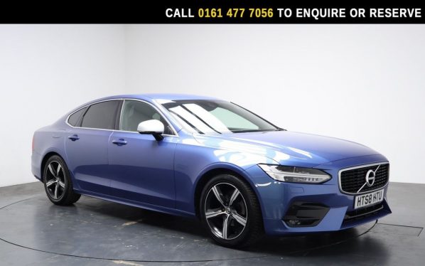 Used 2019 BLUE VOLVO S90 Saloon 2.0 D4 R-Design Saloon 4dr Diesel Auto Euro 6 (s/s) (190 ps) (reg. 2019-02-08) for sale in Stockport