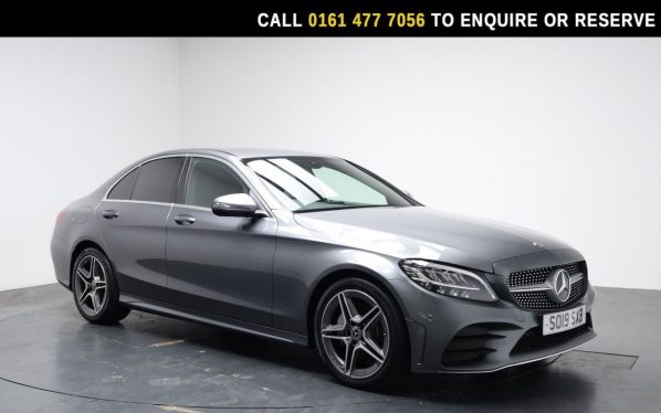 Used 2019 GREY MERCEDES-BENZ C-CLASS Saloon 1.5 C200 MHEV EQ Boost AMG Line Saloon 4dr Petrol G-Tronic+ Euro 6 (s/s) (198 ps) (reg. 2019-06-25) for sale in Stockport