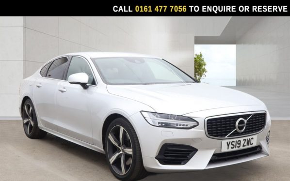 Used 2019 SILVER VOLVO S90 Saloon 2.0h T8 Twin Engine 10.4kWh R-Design Pro Saloon 4dr Petrol Plug-in Hybrid Auto AWD Euro 6 (s/s) (390 ps) (reg. 2019-08-08) for sale in Stockport
