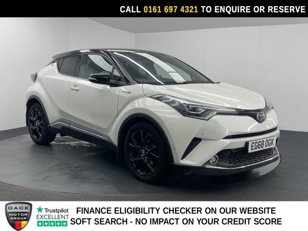 Used 2019 WHITE TOYOTA C-HR SUV 1.8 VVT-h Dynamic SUV 5dr Petrol Hybrid CVT Euro 6 (s/s) (122 ps) (reg. 2019-01-31) for sale in Manchester