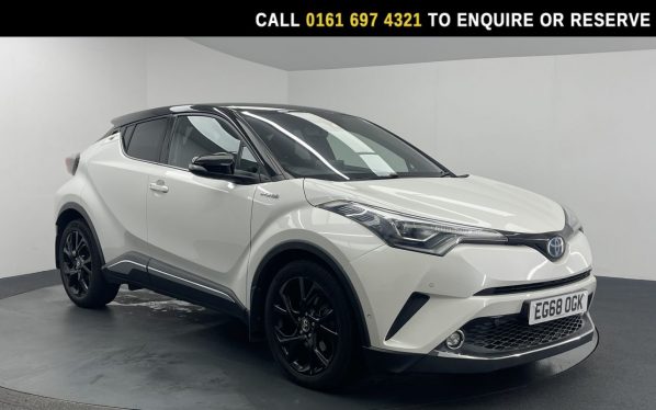Used 2019 WHITE TOYOTA C-HR SUV 1.8 VVT-h Dynamic SUV 5dr Petrol Hybrid CVT Euro 6 (s/s) (122 ps) (reg. 2019-01-31) for sale in Manchester