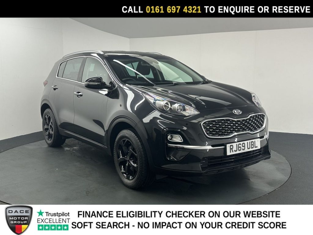 Used 2020 BLACK KIA SPORTAGE SUV 1.6 GDi 2 SUV 5dr Petrol Manual Euro 6 (s/s) (130 bhp) (reg. 2020-01-01) for sale in Manchester