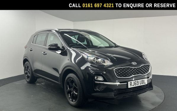Used 2020 BLACK KIA SPORTAGE SUV 1.6 GDi 2 SUV 5dr Petrol Manual Euro 6 (s/s) (130 bhp) (reg. 2020-01-01) for sale in Manchester