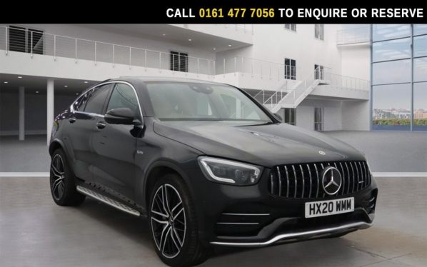 Used 2020 BLACK MERCEDES-BENZ GLC SUV 3.0 GLC43 V6 AMG (Premium Plus) Coupe 5dr Petrol G-Tronic+ 4MATIC Euro 6 (s/s) (390 ps) (reg. 2020-03-06) for sale in Stockport