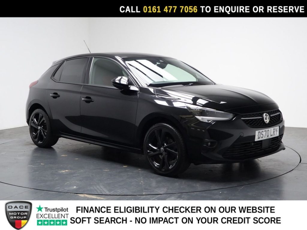Used 2020 BLACK VAUXHALL CORSA Hatchback 1.2 Turbo SRi Premium Hatchback 5dr Petrol Manual Euro 6 (s/s) (100 ps) (reg. 2020-10-28) for sale in Stockport