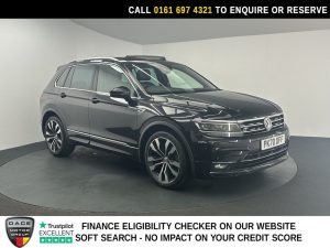 Used 2020 BLACK VOLKSWAGEN TIGUAN SUV 2.0 TDI R-Line Tech SUV 5dr Diesel DSG Euro 6 (s/s) (150 ps) (reg. 2020-10-23) for sale in Manchester
