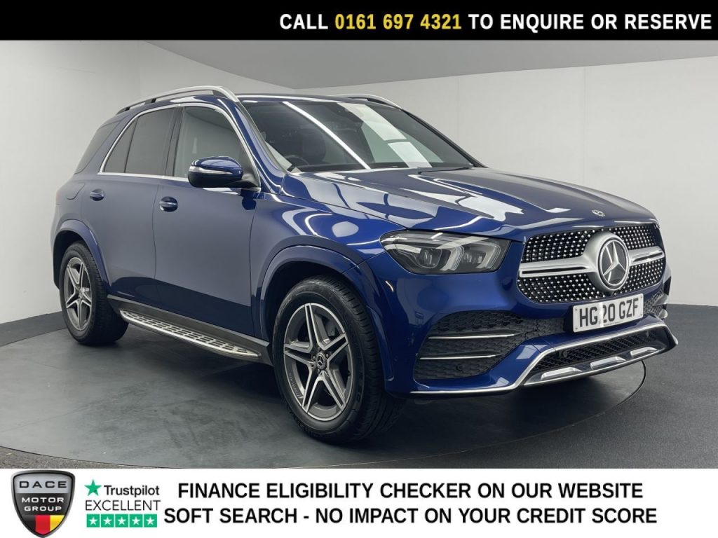 Used 2020 BLUE MERCEDES-BENZ GLE SUV 2.0 GLE300d AMG Line (Premium) SUV 5dr Diesel G-Tronic 4MATIC Euro 6 (s/s) (245 ps) (reg. 2020-03-02) for sale in Manchester