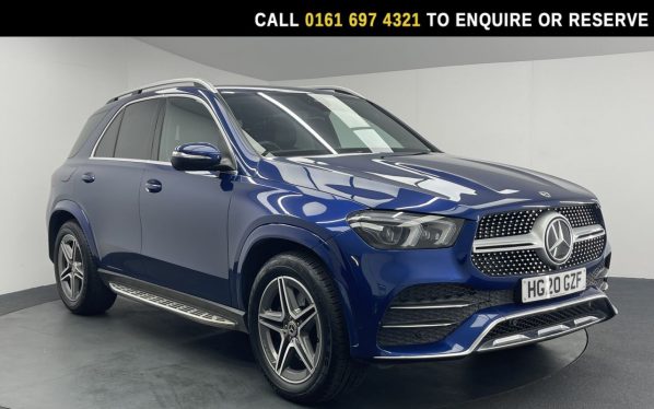 Used 2020 BLUE MERCEDES-BENZ GLE SUV 2.0 GLE300d AMG Line (Premium) SUV 5dr Diesel G-Tronic 4MATIC Euro 6 (s/s) (245 ps) (reg. 2020-03-02) for sale in Manchester