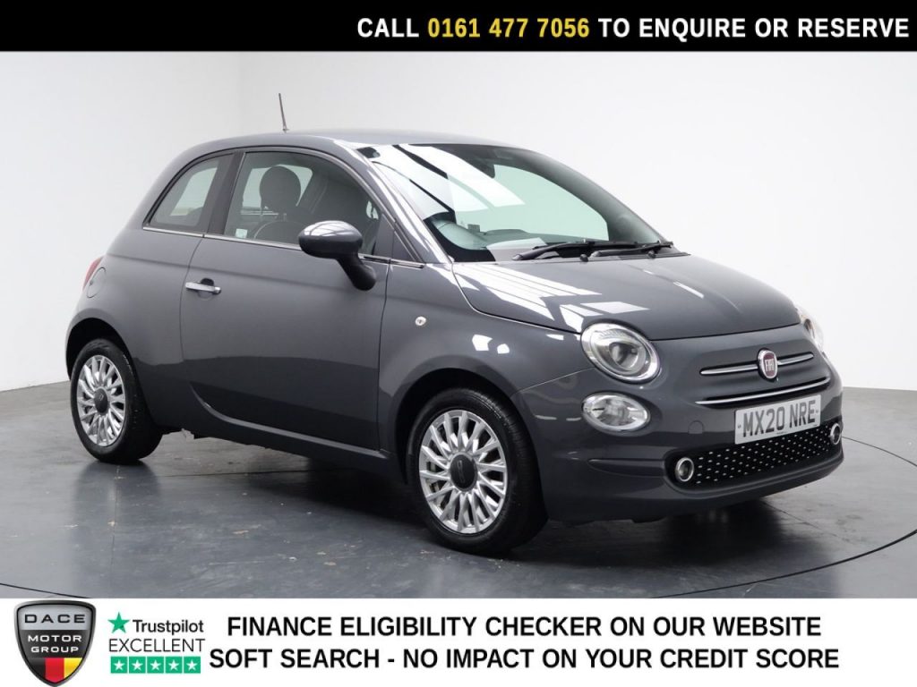 Used 2020 GREY FIAT 500 Hatchback 1.2 Lounge Hatchback 3dr Petrol Manual Euro 6 (s/s) (69 bhp) (reg. 2020-03-01) for sale in Stockport