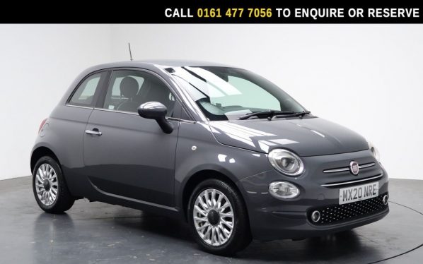 Used 2020 GREY FIAT 500 Hatchback 1.2 Lounge Hatchback 3dr Petrol Manual Euro 6 (s/s) (69 bhp) (reg. 2020-03-01) for sale in Stockport