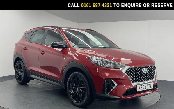 Used 2020 RED HYUNDAI TUCSON SUV 1.6 T-GDi N Line SUV 5dr Petrol DCT Euro 6 (s/s) (177 ps) (reg. 2020-02-26) for sale in Manchester