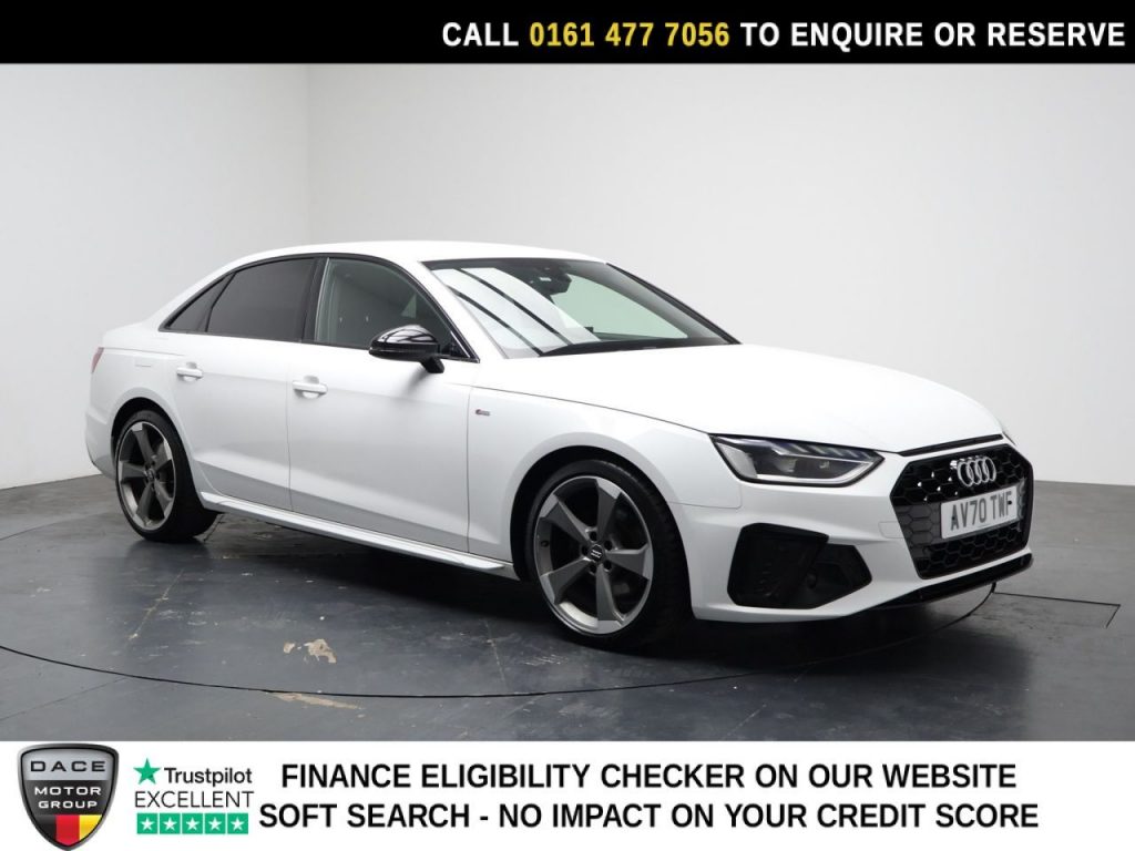 Used 2020 WHITE AUDI A4 Saloon 2.0 TFSI 35 Black Edition Saloon 4dr Petrol S Tronic Euro 6 (s/s) (150 ps) (reg. 2020-12-10) for sale in Stockport