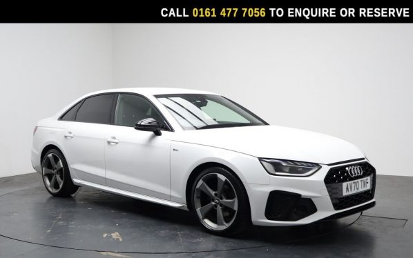 Used 2020 WHITE AUDI A4 Saloon 2.0 TFSI 35 Black Edition Saloon 4dr Petrol S Tronic Euro 6 (s/s) (150 ps) (reg. 2020-12-10) for sale in Stockport