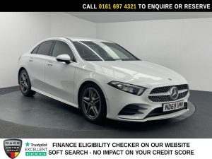 Used 2020 WHITE MERCEDES-BENZ A-CLASS Saloon 1.5 A180d AMG Line (Executive) Saloon 4dr Diesel 7G-DCT Euro 6 (s/s) (116 ps) (reg. 2020-01-08) for sale in Manchester