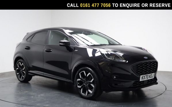 Used 2021 BLACK FORD PUMA SUV 1.0T EcoBoost MHEV ST-Line X SUV 5dr Petrol Manual Euro 6 (s/s) (125 ps) (reg. 2021-02-15) for sale in Stockport