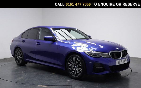 Used 2021 BLUE BMW 3 SERIES Saloon 2.0 330e 12kWh M Sport Saloon 4dr Petrol Plug-in Hybrid Auto xDrive Euro 6 (s/s) (292 ps) (reg. 2021-03-08) for sale in Stockport