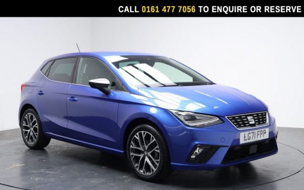 Used 2021 BLUE SEAT IBIZA Hatchback 1.0 TSI XCELLENCE Lux Hatchback 5dr Petrol Manual Euro 6 (s/s) (95 ps) (reg. 2021-09-22) for sale in Stockport