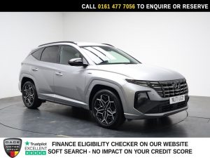 Used 2021 SILVER HYUNDAI TUCSON SUV 1.6 h T-GDi N Line SUV 5dr Petrol Hybrid Auto Euro 6 (s/s) (230 ps) (reg. 2021-09-28) for sale in Stockport