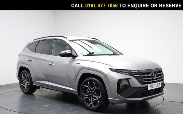 Used 2021 SILVER HYUNDAI TUCSON SUV 1.6 h T-GDi N Line SUV 5dr Petrol Hybrid Auto Euro 6 (s/s) (230 ps) (reg. 2021-09-28) for sale in Stockport