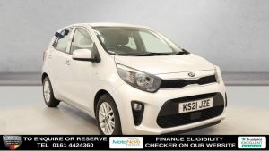 Used 2021 SILVER KIA PICANTO Hatchback 1.0 DPi 2 Hatchback 5dr Petrol AMT Euro 6 (s/s) (66 bhp) (reg. 2021-04-30) for sale in Altrincham