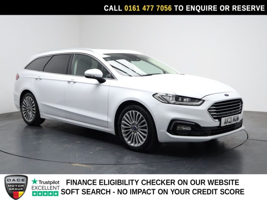 Used 2021 WHITE FORD MONDEO Estate 2.0 TiVCT Titanium Edition Estate 5dr Petrol Hybrid CVT Euro 6 (s/s) (187 ps) (reg. 2021-04-14) for sale in Stockport