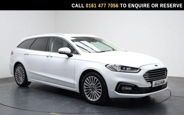 Used 2021 WHITE FORD MONDEO Estate 2.0 TiVCT Titanium Edition Estate 5dr Petrol Hybrid CVT Euro 6 (s/s) (187 ps) (reg. 2021-04-14) for sale in Stockport