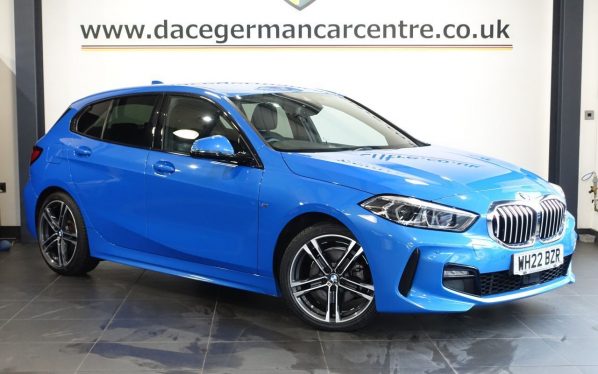 Used 2022 BLUE BMW 1 SERIES Hatchback 2.0 118d M Sport (LCP) Hatchback 5dr Diesel Manual Euro 6 (s/s) (150 ps) (reg. 2022-03-16) for sale in Altrincham