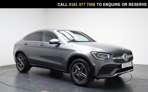 Used 2022 GREY MERCEDES-BENZ GLC SUV 2.0 GLC300h MHEV AMG Line Coupe 5dr Petrol Hybrid G-Tronic+ 4MATIC Euro 6 (s/s) (272 ps) (reg. 2022-06-20) for sale in Stockport