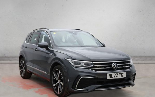 Used 2022 GREY VOLKSWAGEN TIGUAN SUV 1.5 TSI R-Line SUV 5dr Petrol DSG Euro 6 (s/s) (150 ps) (reg. 2022-04-12) for sale in Altrincham