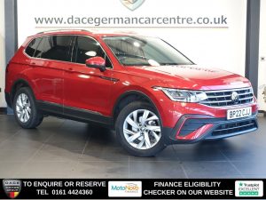 Used 2022 RED VOLKSWAGEN TIGUAN ALLSPACE SUV 1.5 TSI Life SUV 5dr Petrol DSG Euro 6 (s/s) (150 ps) (reg. 2022-08-02) for sale in Altrincham