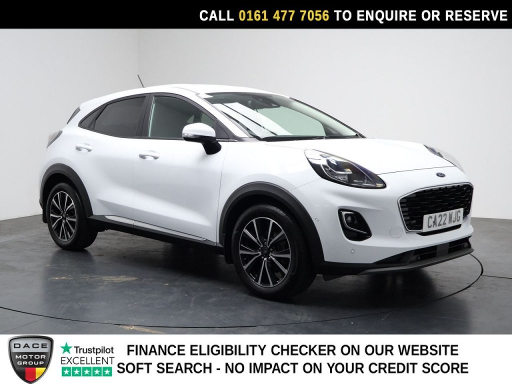 Used 2022 WHITE FORD PUMA SUV 1.0T EcoBoost MHEV Titanium SUV 5dr Petrol Hybrid Manual Euro 6 (s/s) (125 ps) (reg. 2022-06-15) for sale in Stockport