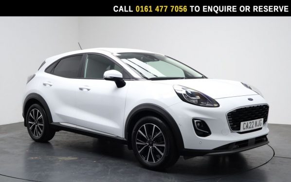 Used 2022 WHITE FORD PUMA SUV 1.0T EcoBoost MHEV Titanium SUV 5dr Petrol Hybrid Manual Euro 6 (s/s) (125 ps) (reg. 2022-06-15) for sale in Stockport