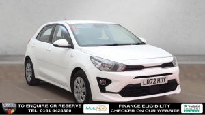 Used 2022 WHITE KIA RIO Hatchback 1.2 1 Hatchback 5dr Petrol Manual Euro 6 (s/s) (83 bhp) (reg. 2022-10-25) for sale in Altrincham