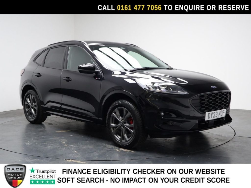 Used 2023 BLACK FORD KUGA SUV 2.5 EcoBoost Duratec 14.4kWh ST-Line SUV 5dr Petrol Plug-in Hybrid CVT Euro 6 (s/s) (225 ps) (reg. 2023-03-08) for sale in Stockport