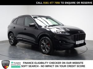 Used 2023 BLACK FORD KUGA SUV 2.5 EcoBoost Duratec 14.4kWh ST-Line SUV 5dr Petrol Plug-in Hybrid CVT Euro 6 (s/s) (225 ps) (reg. 2023-03-08) for sale in Stockport