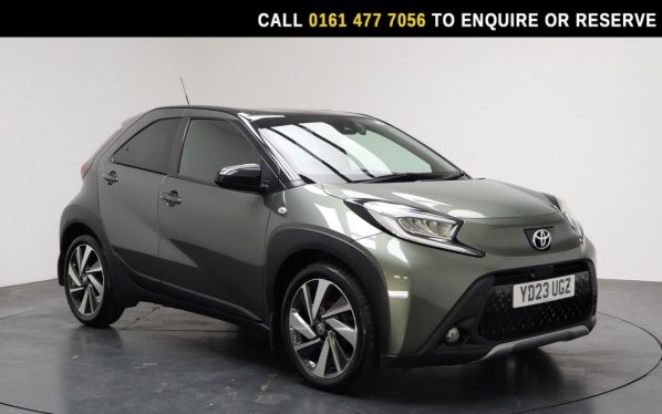Used 2023 GREEN TOYOTA AYGO X Hatchback 1.0 VVT-i Exclusive Hatchback 5dr Petrol Manual Euro 6 (s/s) (72 ps) (reg. 2023-03-18) for sale in Stockport