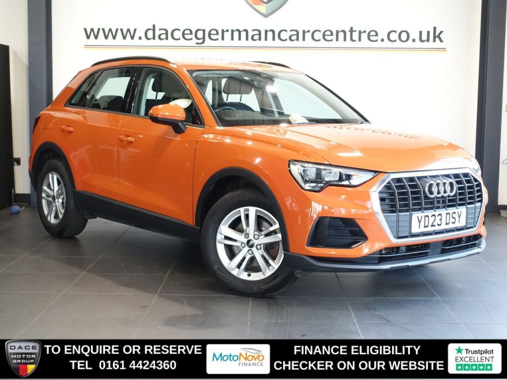 Used 2023 ORANGE AUDI Q3 SUV 1.5 TFSI CoD 35 Technik SUV 5dr Petrol S Tronic Euro 6 (s/s) (150 ps) (reg. 2023-03-01) for sale in Altrincham