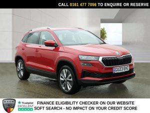 Used 2023 RED SKODA KAROQ SUV 1.5 TSI ACT SE L SUV 5dr Petrol DSG Euro 6 (s/s) (150 ps) (reg. 2023-04-15) for sale in Stockport