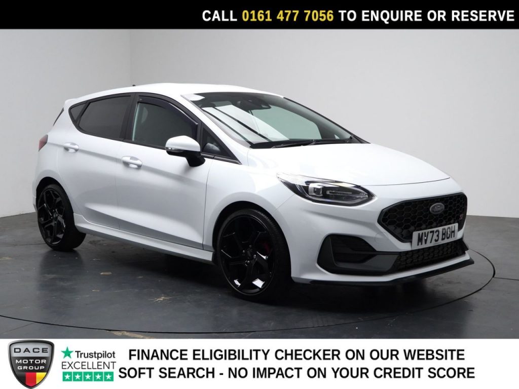 Used 2023 WHITE FORD FIESTA Hatchback 1.5T EcoBoost ST-3 Hatchback 5dr Petrol Manual Euro 6 (s/s) (200 ps) (reg. 2023-09-19) for sale in Stockport