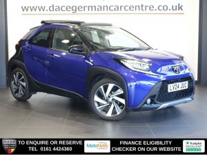 Used 2024 BLUE TOYOTA AYGO X Hatchback 1.0 VVT-i Exclusive Hatchback 5dr Petrol Manual Euro 6 (s/s) (72 ps) (reg. 2024-03-27) for sale in Altrincham