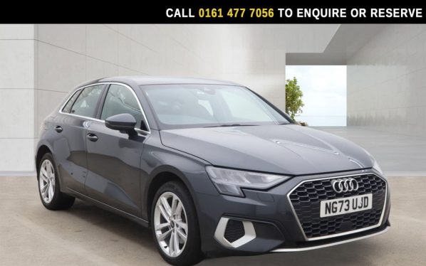 Used 2024 GREY AUDI A3 Hatchback 1.4 TFSIe 40 Sport Sportback 5dr Petrol Plug-in Hybrid S Tronic Euro 6 (s/s) 13kWh (204 ps) (reg. 2024-02-07) for sale in Stockport