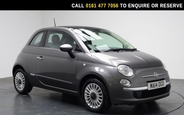 Used 2014 GREY FIAT 500 Hatchback 1.2 Lounge Hatchback 3dr Petrol Manual Euro 6 (s/s) (69 bhp) (reg. 2014-03-31) for sale in Stockport