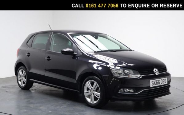 Used 2016 BLACK VOLKSWAGEN POLO Hatchback 1.2 TSI BlueMotion Tech Match Hatchback 5dr Petrol Manual Euro 6 (s/s) (90 ps) (reg. 2016-09-19) for sale in Stockport