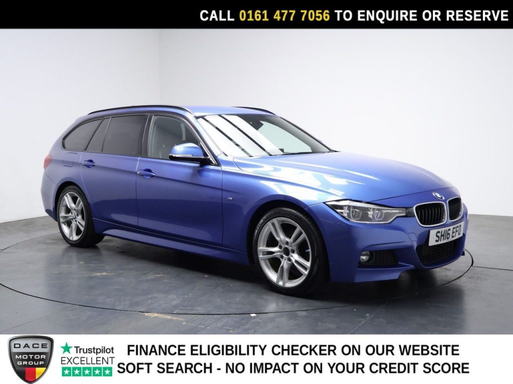 Used 2016 BLUE BMW 3 SERIES Estate 2.0 320d M Sport Touring 5dr Diesel Manual Euro 6 (s/s) (190 ps) (reg. 2016-03-31) for sale in Stockport