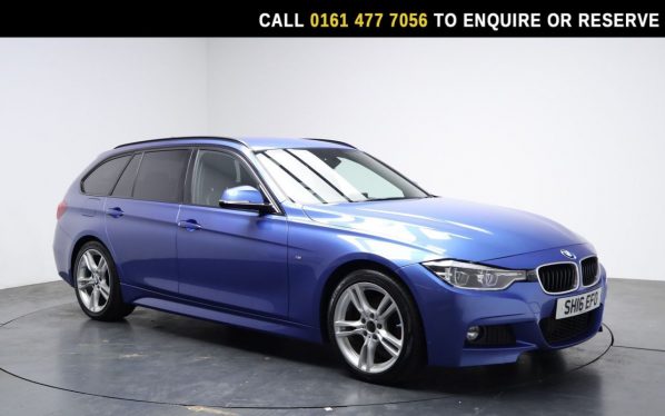 Used 2016 BLUE BMW 3 SERIES Estate 2.0 320d M Sport Touring 5dr Diesel Manual Euro 6 (s/s) (190 ps) (reg. 2016-03-31) for sale in Stockport