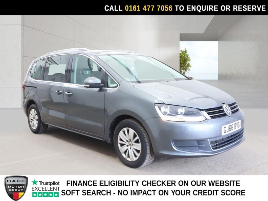 Used 2016 GREY VOLKSWAGEN SHARAN MPV 2.0 TDI BlueMotion Tech SE Nav MPV 5dr Diesel DSG Euro 6 (s/s) (150 ps) (reg. 2016-11-01) for sale in Stockport