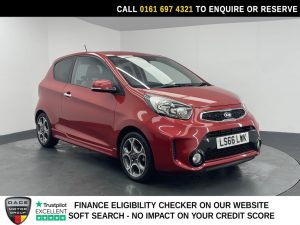 Used 2016 RED KIA PICANTO Hatchback 1.25 EcoDynamics Chilli Hatchback 3dr Petrol Manual Euro 6 (s/s) (84 bhp) (reg. 2016-09-29) for sale in Manchester