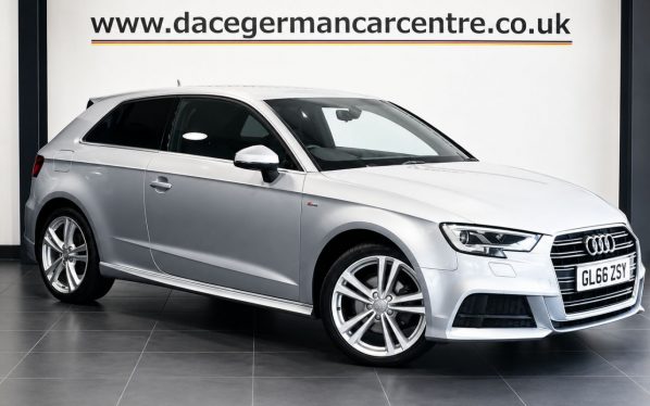Used 2016 SILVER AUDI A3 Hatchback 1.4 TFSI CoD S line Hatchback 3dr Petrol S Tronic Euro 6 (s/s) (150 ps) (reg. 2016-12-10) for sale in Altrincham